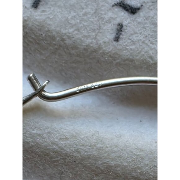 Sterling Silver 925 Hoop Earrings Classic Design 2-Inch Diameter‎ - Picture 4 of 5